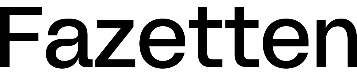 Logo Fazetten in schwarz